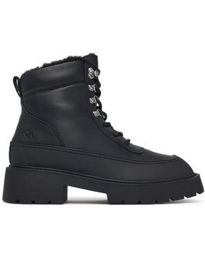 Calvin Klein Schnürschuhe Chunky Hiking Lup Boot Lth Wl Em Hw0Hw03204 - Schwarz