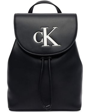 Calvin Klein Rucksack Bold Ck Flap Mini Backpack Lv04F3893G - Schwarz