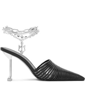 Naked Wolfe Pantoletten Chromed 00007 - Schwarz