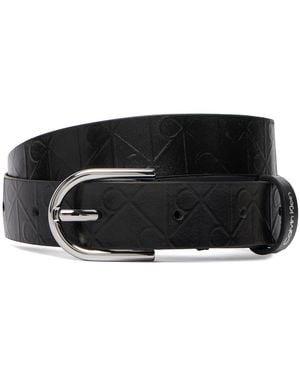 Calvin Klein Damengürtel Round Buckle Debossed Lv04F7143G - Schwarz