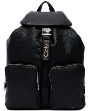 Calvin Klein Rucksack Weebbing Strap Flap Backpack Lv04F3645G - Schwarz