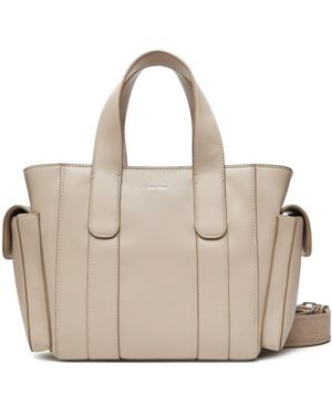 Calvin Klein Handtasche Webbing Strap Small Tote Lv04F3290G - Natur