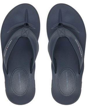 Tommy Hilfiger Zehentrenner Molded Comfort Th Beach Sandal Fm0Fm05508 - Blau