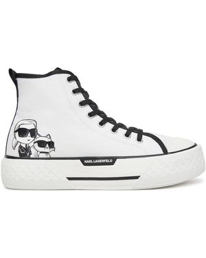 Karl Lagerfeld Sneakers Aus Stoff Kl60654T - Weiß