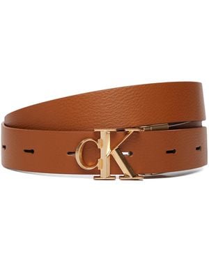 Calvin Klein Damengürtel Facet Ck Pebble Lv04F7044G - Braun