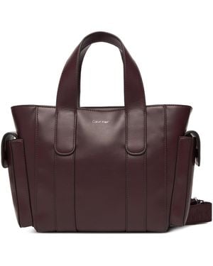 Calvin Klein Handtasche Webbing Strap Small Tote Lv04F3290G - Lila