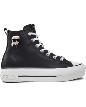 Karl Lagerfeld Sneakers Aus Stoff Kampus Max Kl60445T - Schwarz