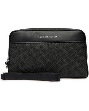 Tommy Hilfiger Kosmetiktasche Th Flag Monogram Pouch Am0Am14146 - Schwarz