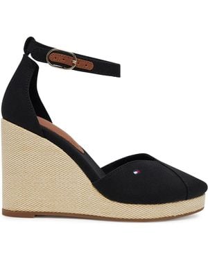 Tommy Hilfiger Halbschuhe Flag High Wedge Espad Closed Toe Fw0Fw08494 - Blau