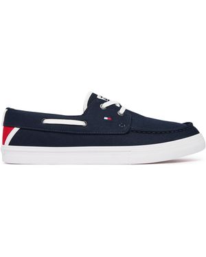 Tommy Hilfiger Sneakers Aus Stoff Th Boat Vulc Sneaker Canvas Fm0Fm05877 - Blau