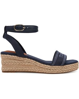 Tommy Hilfiger Espadrilles Espad Mid Wedge Fw0Fw08805 - Blau