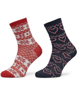 Pieces Lange Socken Jia 17143032 - Blau