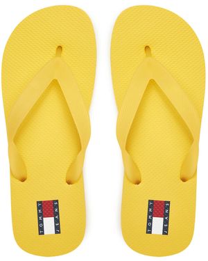 Tommy Hilfiger Zehentrenner Tjw Logo Flip Flop En0En02447 - Gelb