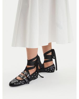 Buffalo Ballerinas Daphne Stud 1620059 - Schwarz