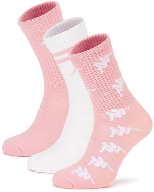 Kappa Lange Socken Kr_Supert_Ss25 (3-Pack) - Pink