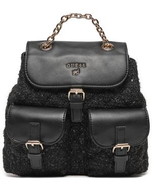 Guess Rucksack Tweed Backpack J4Bz36 Wglx0 - Schwarz
