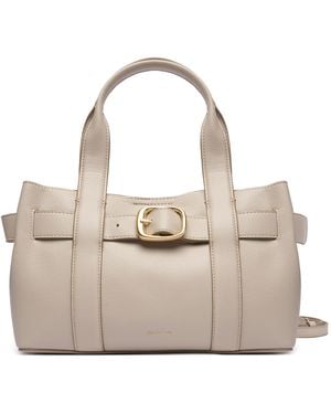 Calvin Klein Handtasche Buckle Mini Tote With Strap Lv04F3295G - Natur