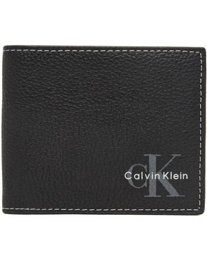 Calvin Klein Geldbörse Bold Pebble Billfold W/ Coin Lv04D1270G - Schwarz