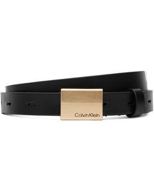 Calvin Klein Gürtel Titlecase Plaque Belt 20Mm Lv04F7089G - Schwarz