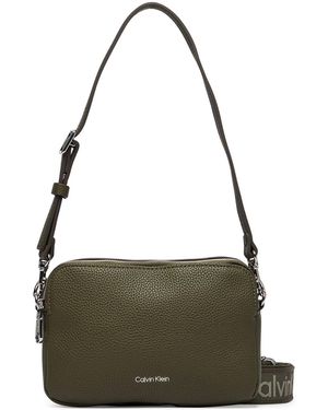 Calvin Klein Handtasche Webbing 2X Strap Camera Bag Lv04F3656G - Grün