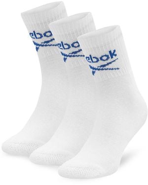 Reebok 3Er-Set Hohe -Socken R0255-Ss24 (3-Pack) Weiß - Blau