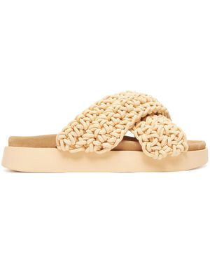 Inuikii Pantoletten Woven Strap Stones 70104-367 705 - Natur