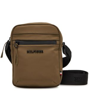 Tommy Hilfiger Umhängetasche Th Tpu Mini Reporter Am0Am13498 - Grün