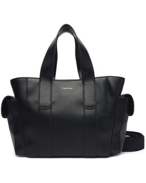 Calvin Klein Handtasche Webbing Strap Small Tote Lv04F3290G - Schwarz