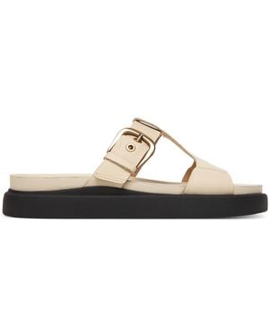 Clarks Pantoletten Aristella West 26185812 Écru - Braun