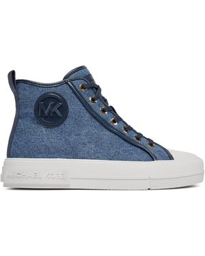 MICHAEL Michael Kors Sneakers Aus Stoff Evy High Top 43R4Eyfs6D - Blau