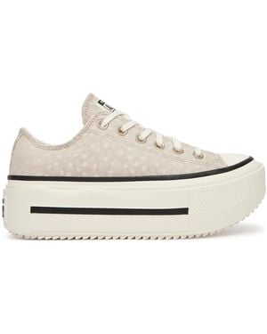 Converse Sneakers Aus Stoff Chuck Taylor All Star Lift Double Stack Platform Deer A17884C - Weiß