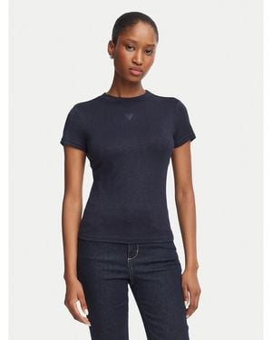 Guess T-Shirt W5Bp07 Kcgm2 Regular Fit - Blau