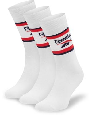 Reebok 3Er-Set Hohe -Socken R0369-Ss24 (3-Pack) Weiß