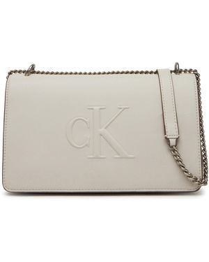 Calvin Klein Handtasche Sculpted Ew Flap25 Shoulder Bag Lv04K3035G - Grau