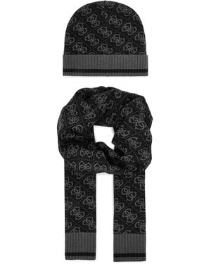 Guess Set Schal Und Mütze Gfboxm P6102 - Schwarz