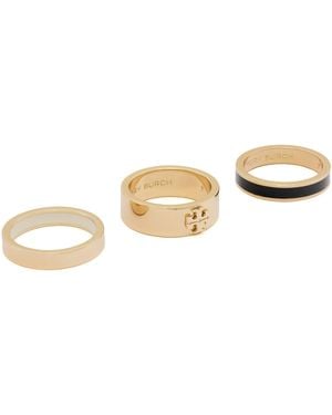 Tory Burch Ring Enamel Ring Set 184445 - Mettallic