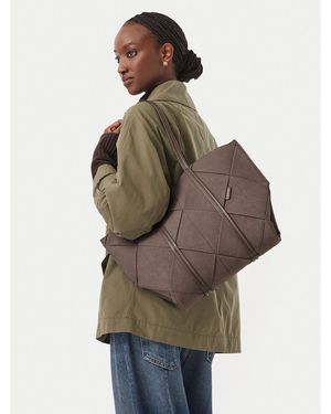 Calvin Klein Handtasche Woven Sueded Carryall Lv04F3695G - Braun