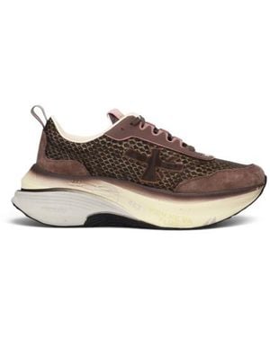 Premiata Baskets En Cuir Hill - Marron