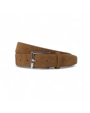 Hackett Ceinture Brune Feather Edge - Bleu