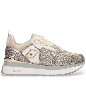 Liu Jo Baskets Avec Plateforme Et Paillettes Roses