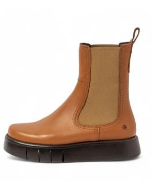Art Bottines En Cuir 1345 Malaga - Marron