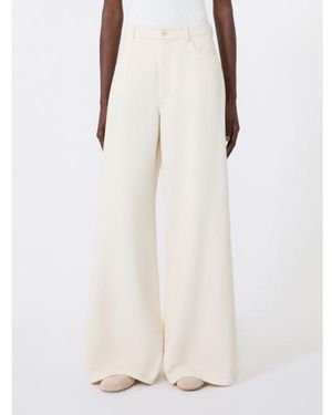Weekend by Maxmara Pantalon Large Wkdcanneti - Blanc