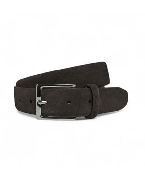 Hackett Ceinture À Bords Bruns - Noir