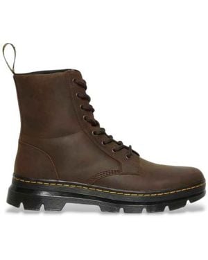 Dr. Martens Bottes En Cuir Crazy Horse Marron