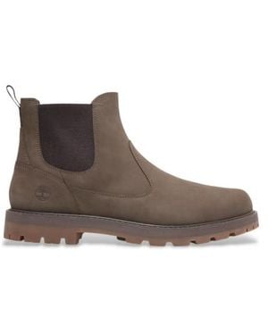 Timberland Bottines Chelsea En Cuir Marron Britton Road