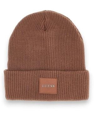 Guess Bonnet Tricoté - Marron