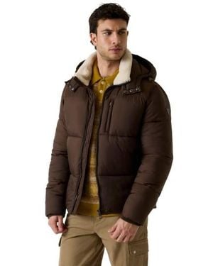 Guess Doudoune Zenith En Nylon - Marron