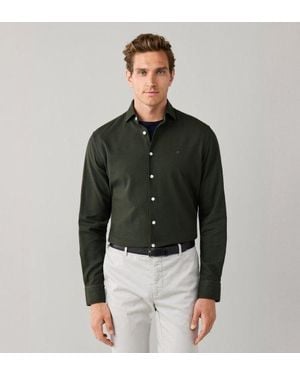 Hackett Chemise Teinte Sur Pièce Fit Tailored - Vert