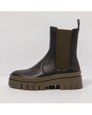 Art Bottines En Cuir 1954 Amberes Noir - Marron