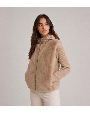 Colmar Veste Hybride En Simili Cuir - Marron